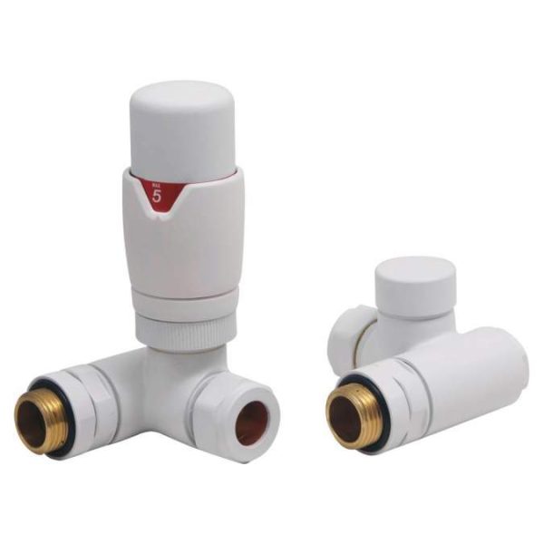 Essential TRV DF Corner Valve in White