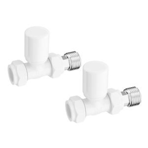 Essential Straight Manual Valve in White